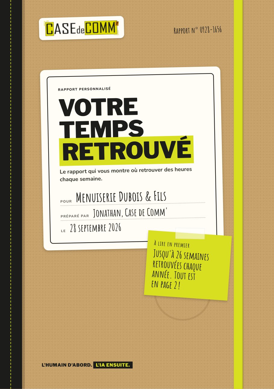 Couverture du rapport Votre Temps Retrouvé